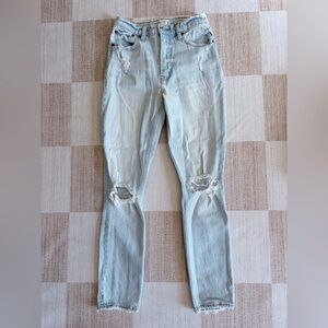 Abercrombie & Fitch Light Wash Distressed Skinny Women’s Jeans